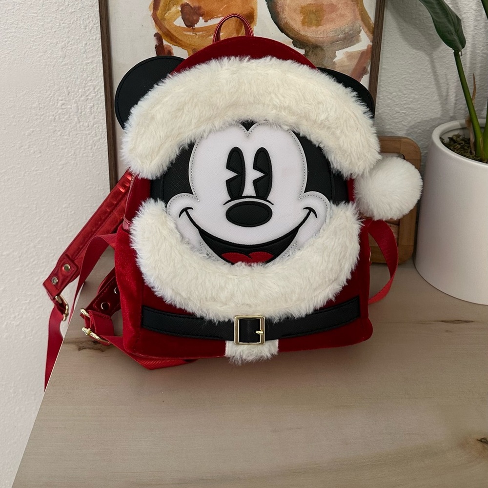 Mickey Santa Loungefly Backpack